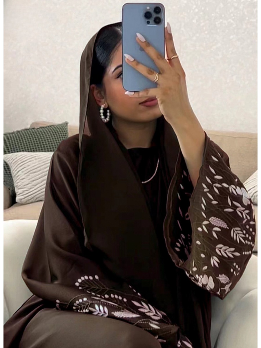 Jalabiya Women Arabic - Indyk Emboridery Abaya dla kobiet sukienka