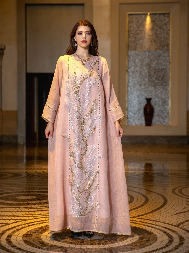 Eid Muslim Party Dress for Wom – Jalabiya Women Arabic recenzja i cena